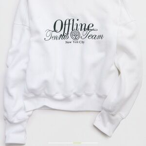 American Eagle Outfitters White Crew Neck Sweater